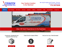 Tablet Screenshot of covingtonairsystems.com